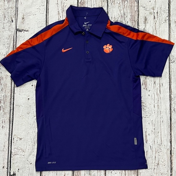 Clemson University Tigers NCAA College Polo Golf Niek Dri - Fit Shirt - Picture 1 of 6